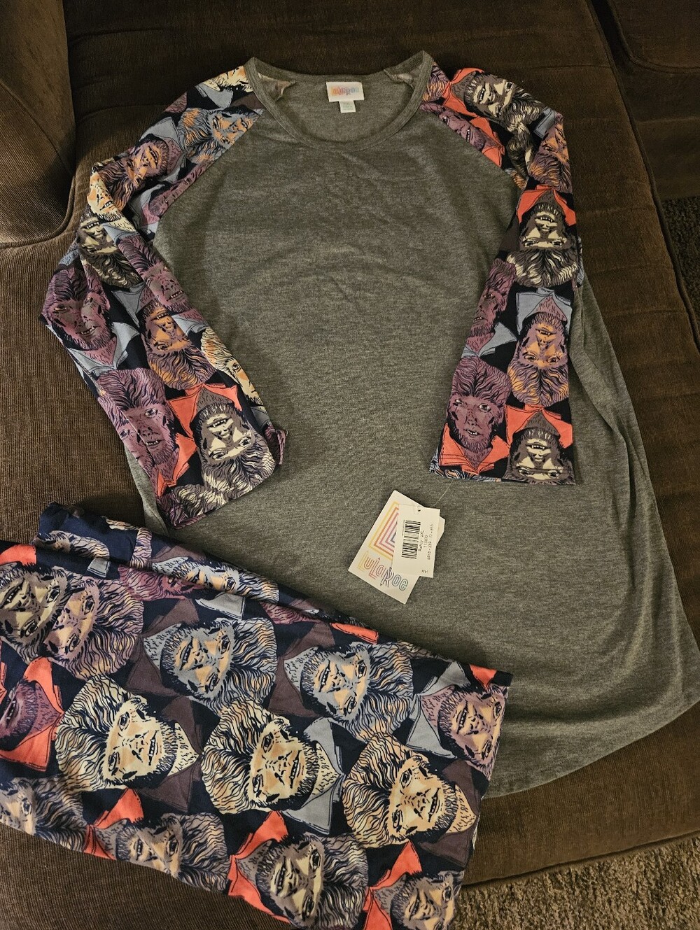 Lularoe Halloween Wolf man Lula Suit 2xl randy &TC2 leggings NWT